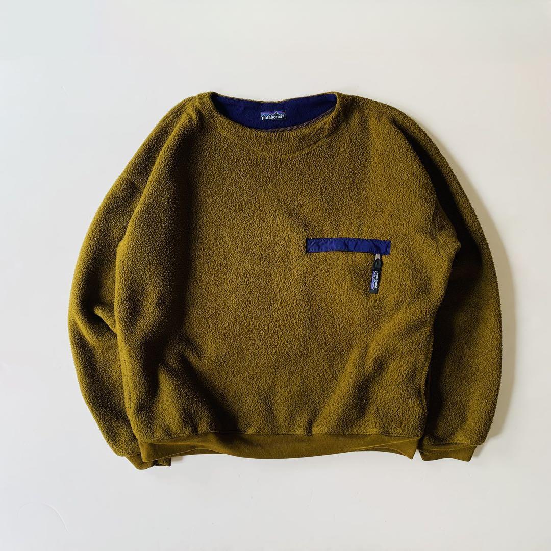 Patagonia 1990年 ライトウェイトシンチラクルー USA製 M ブロンズ