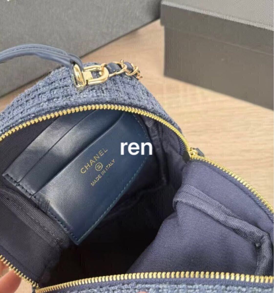 新品 シャネル ノベルティ CHANEL リュックサック ネイビー ツィード