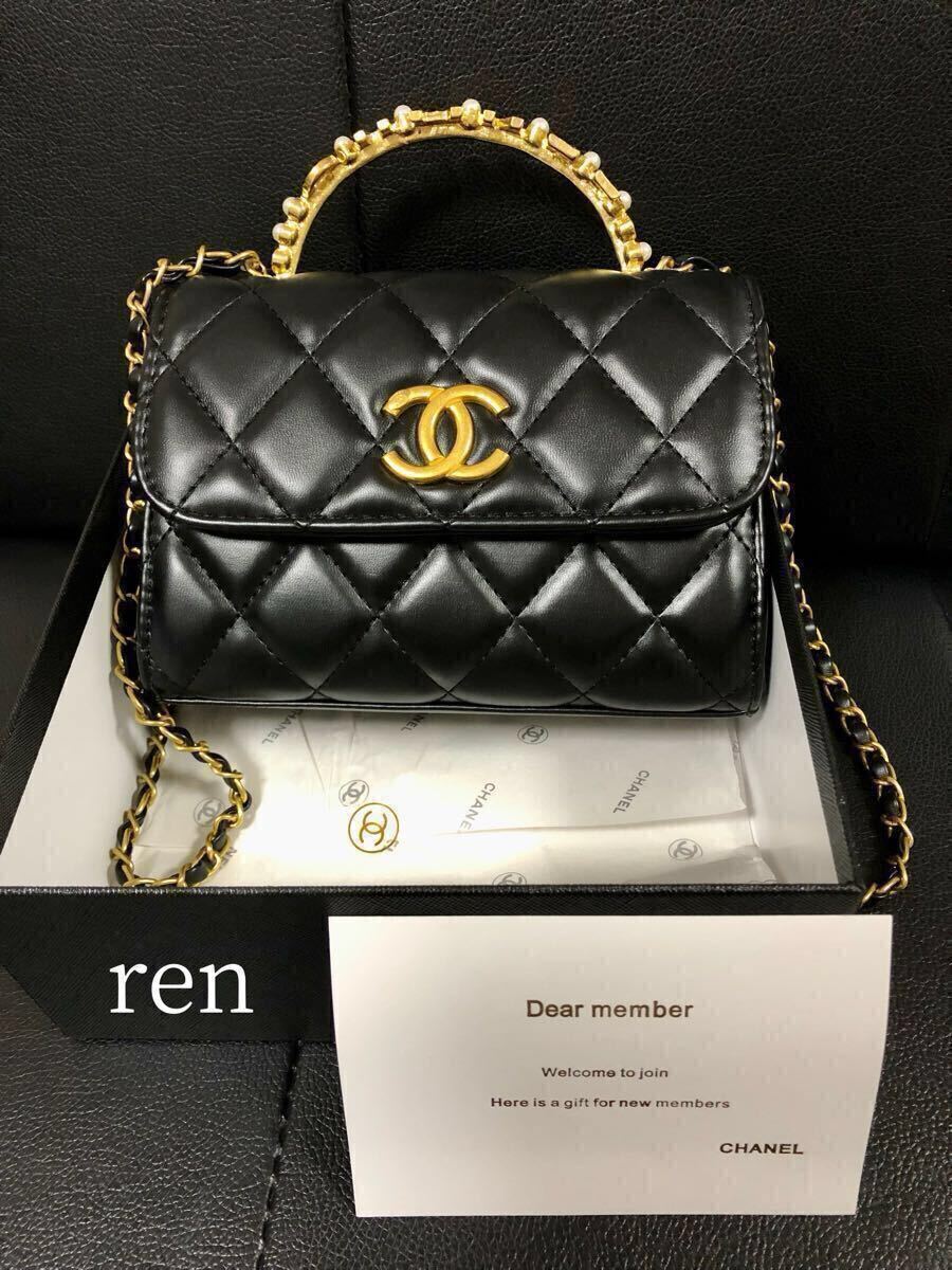新品 CHANEL シャネル ノベルティ ショルダーバッグ ゴールドチェーン