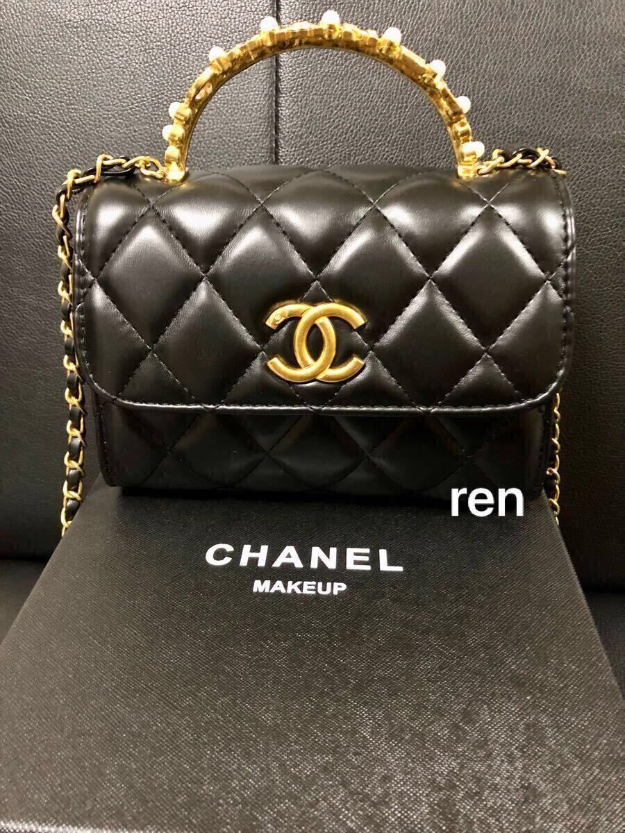 新品 CHANEL シャネル ノベルティ ショルダーバッグ ゴールドチェーン