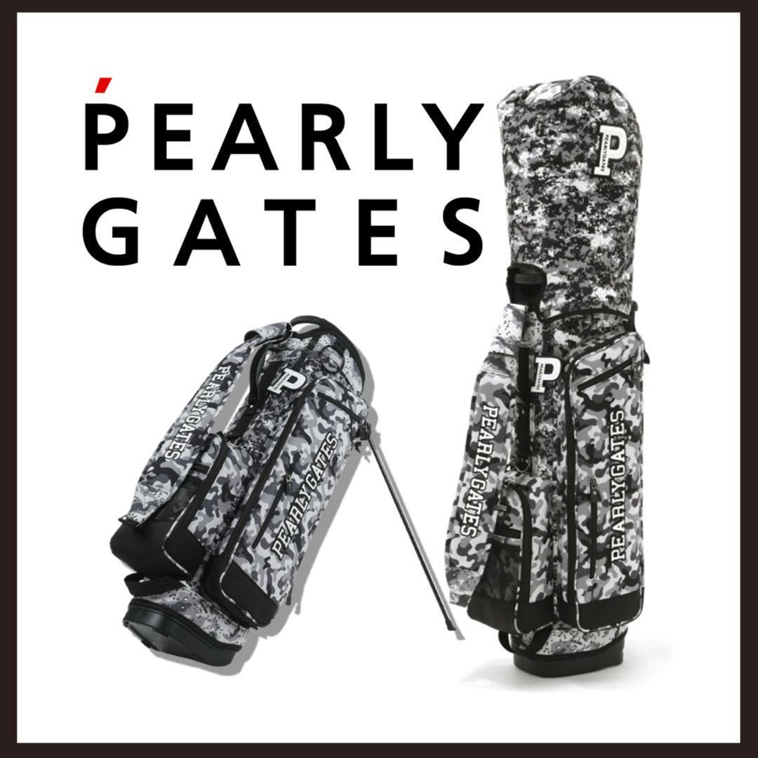 新品 未使用 PEARLY GATES 迷彩柄 スタンド式キャディバッグ ホワイト