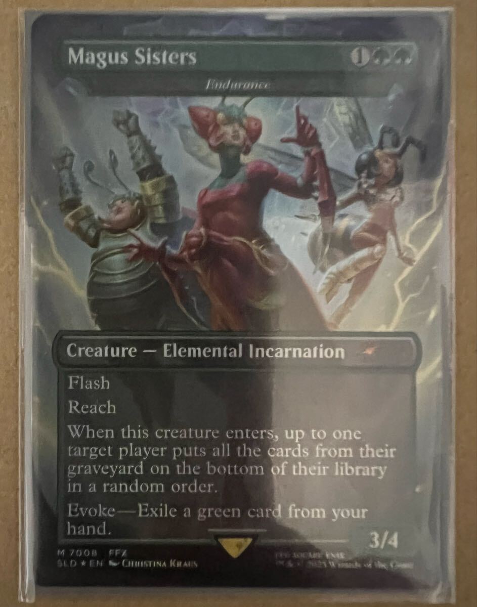 MTGボーダーレスメーガス三姉妹⁄Magus SistersFoil英 A*s様 MTG【ボーダー