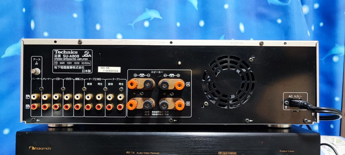 完動品】Technics SU-A808 最高の純A級MOS-FETプリメインアンプ 第1期