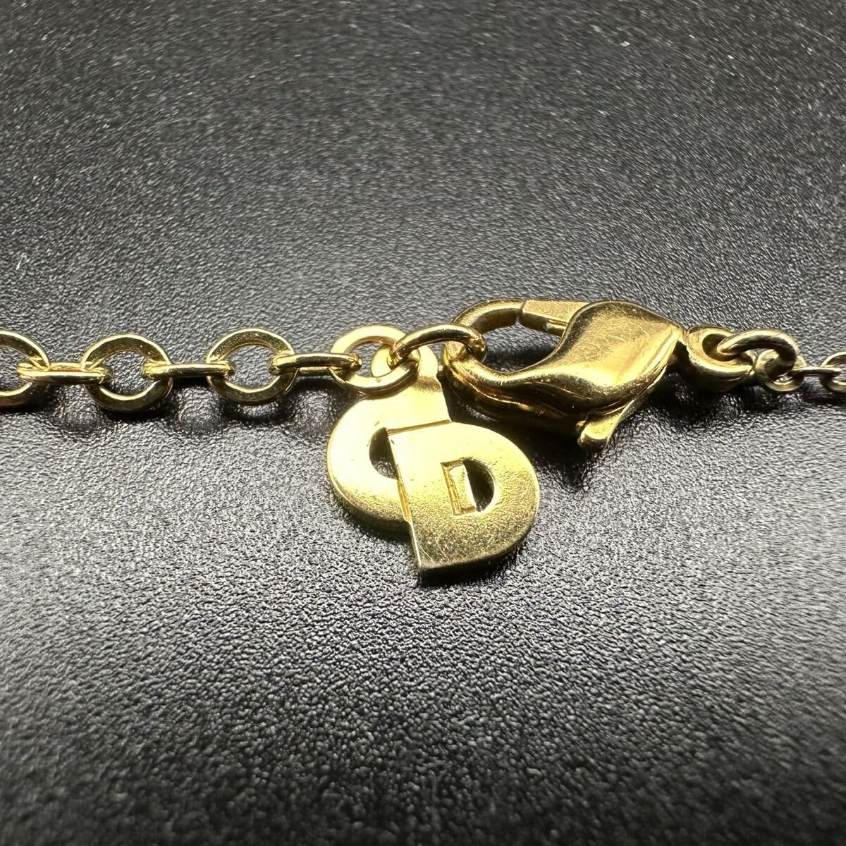 極美品 Dior ネックレス CD ロゴ ラインストーン 希少 刻印 1149