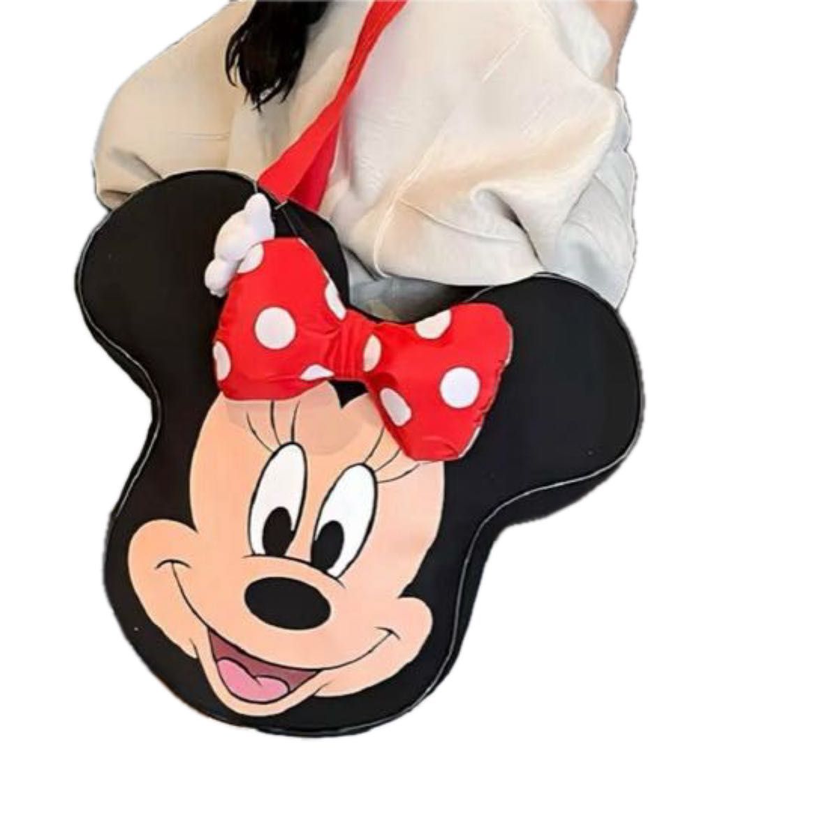 ミニーちゃん ビッグフェイス ミニーマウス ショルダーバッグ トート