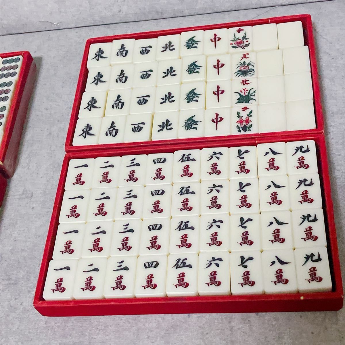 魔王印 麻雀牌 セット 背竹 竹牌 麻雀パイ マージャン 点棒付き ボード