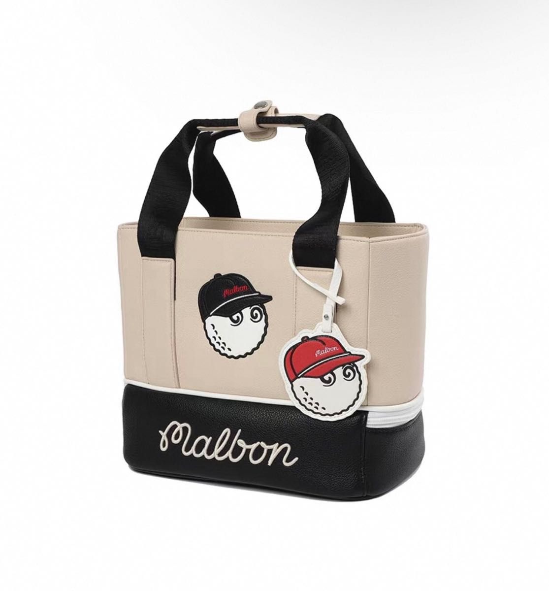 マルボン カートバッグ ハンドバックMalbon ゴルフバッグ ベージュ