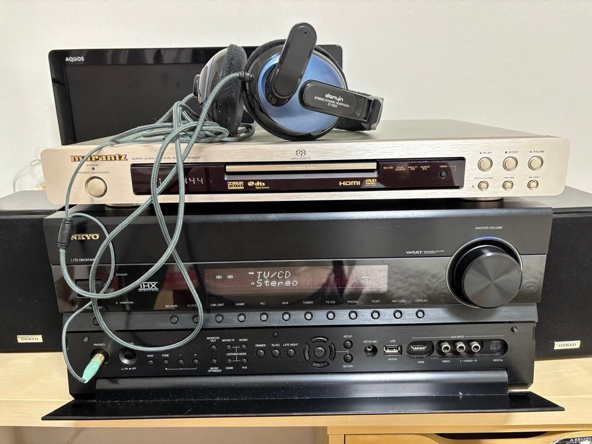 完動品ONKYO AVアンプ TX-NA808 元設定用マイク／純正リモコン＆元電源