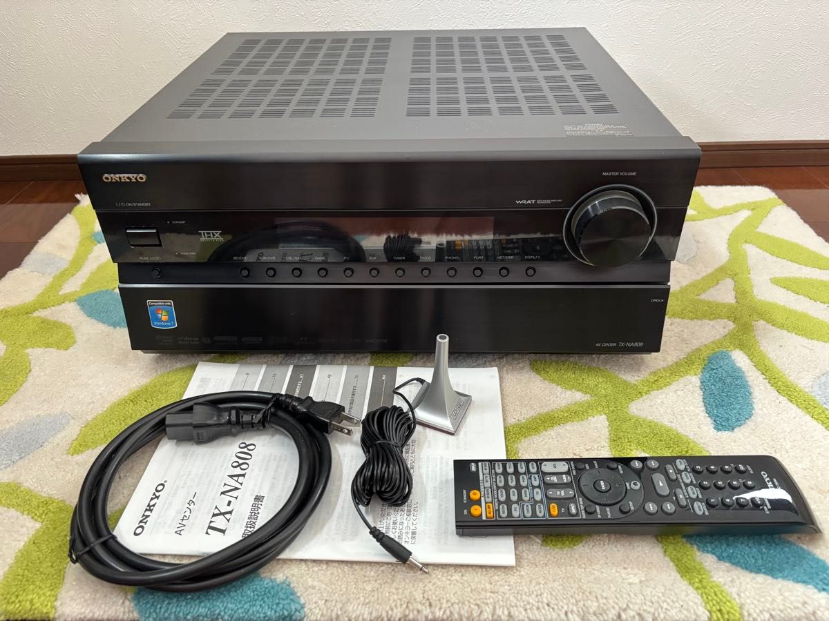 完動品ONKYO AVアンプ TX-NA808 元設定用マイク／純正リモコン＆元電源