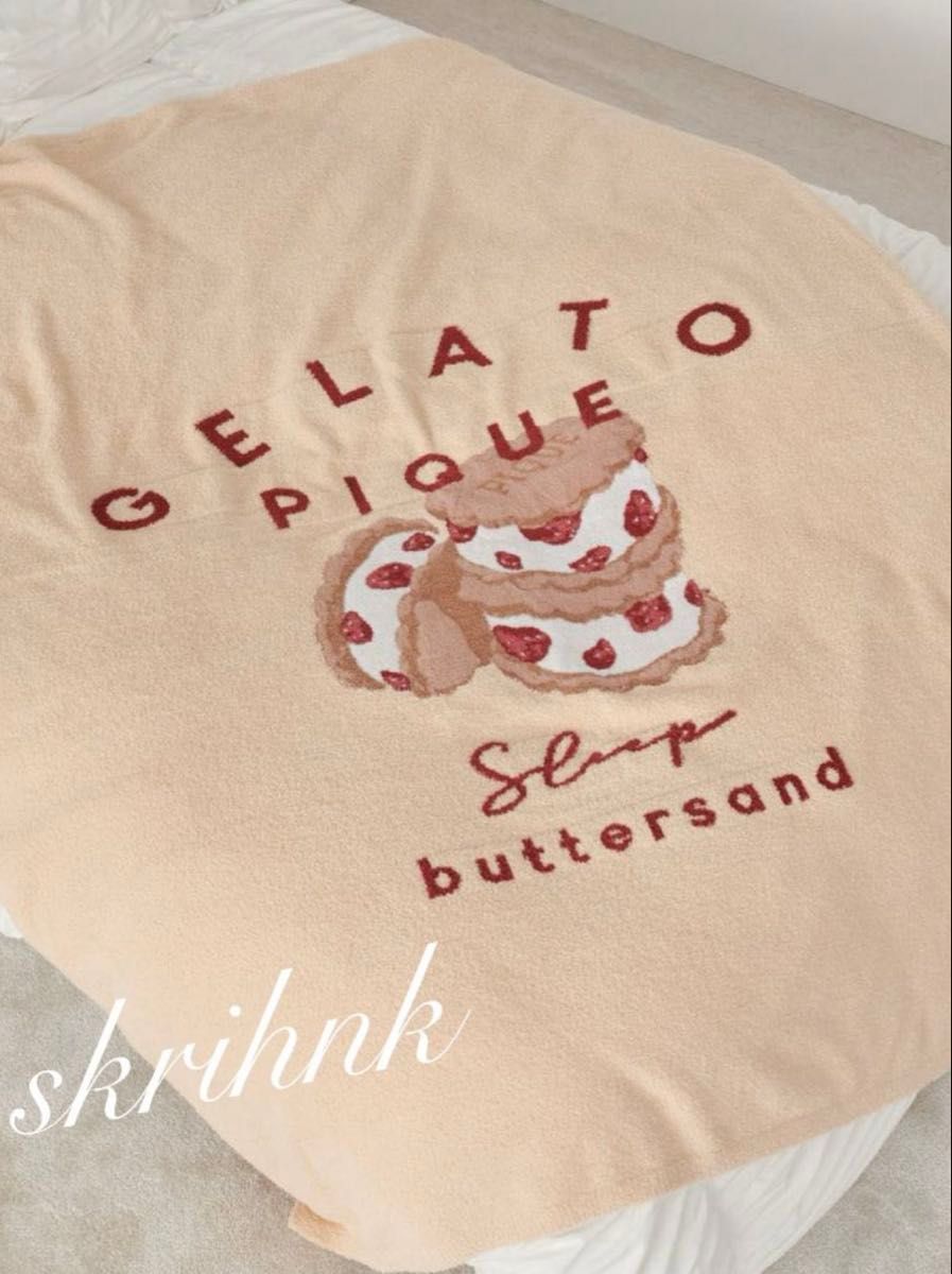 ジェラートピケ バターサンドクッキー柄 スイーツモチーフジャガード