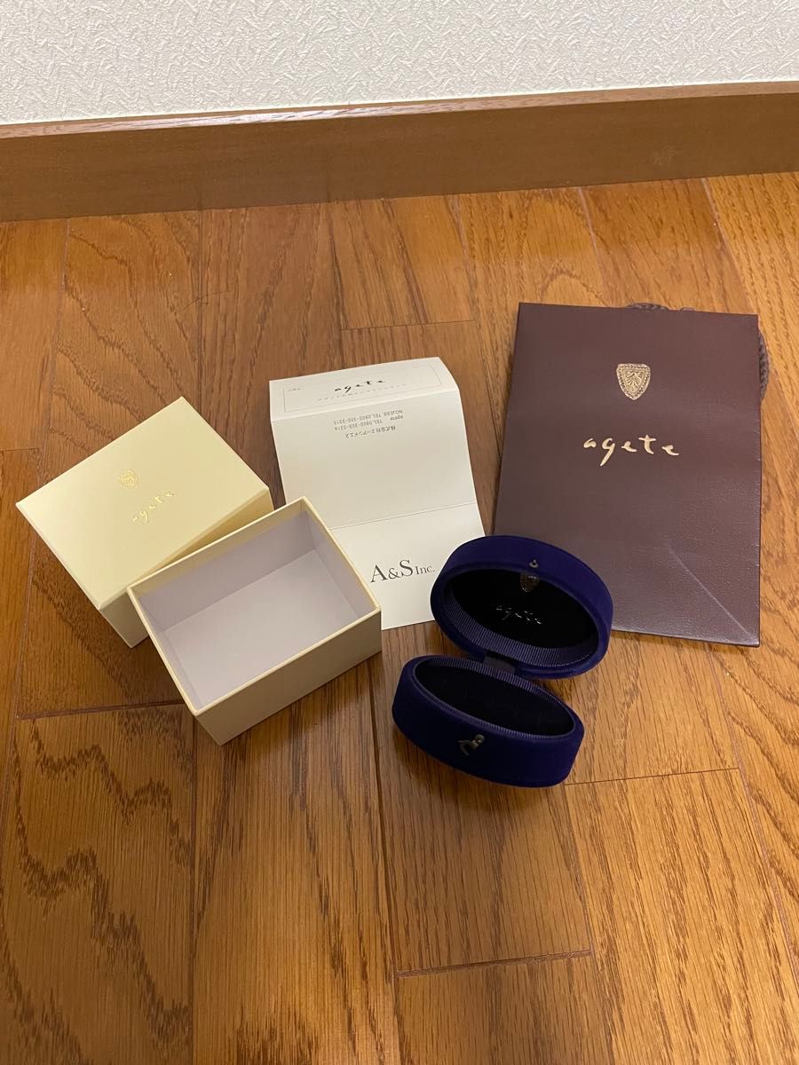 agete アガット ギフトボックス ラッピングキット ネイビー｜Yahoo