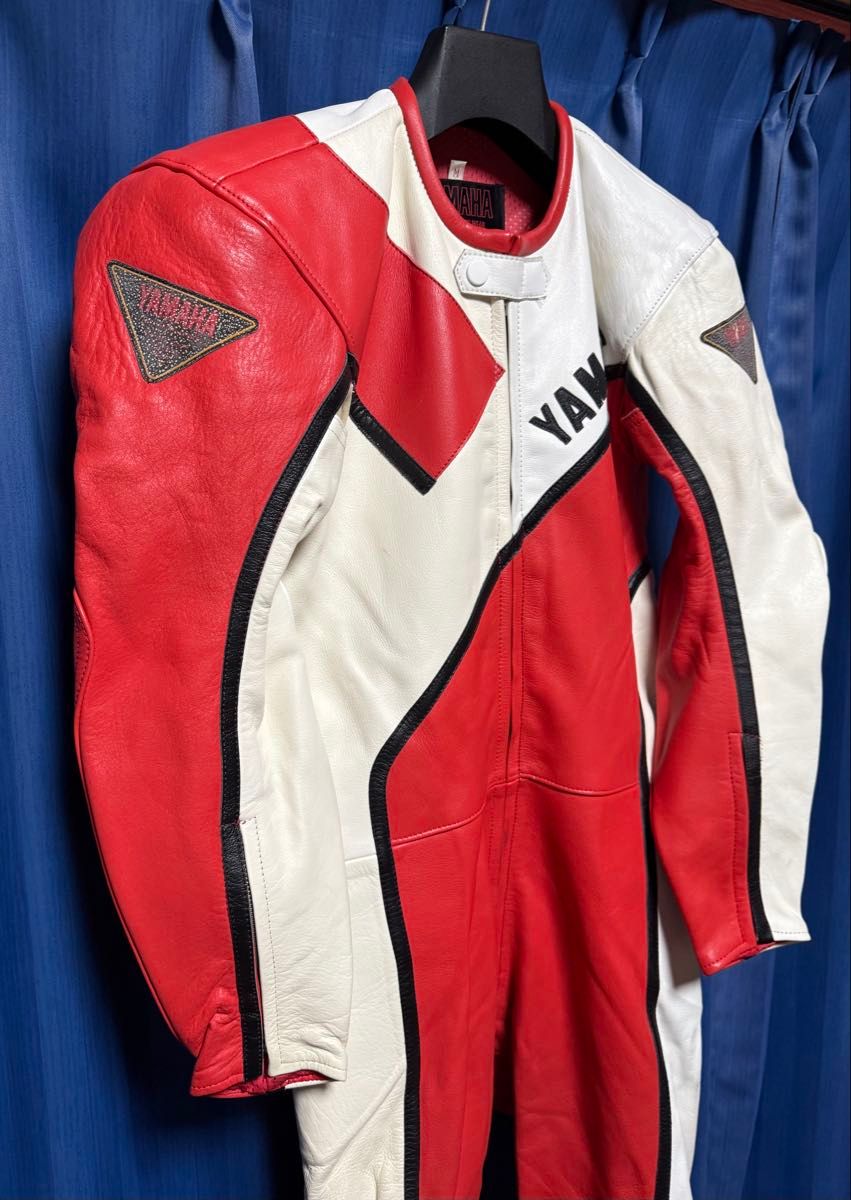 レア 希少 当時物 YAMAHA ヤマハ レーシングスーツ 革ツナギ Mサイズ
