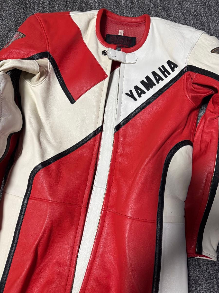 レア 希少 当時物 YAMAHA ヤマハ レーシングスーツ 革ツナギ Mサイズ