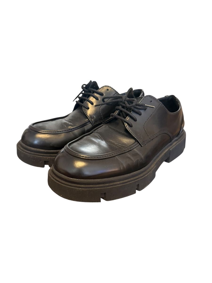 美品】ZARA チャンキーソールシューズ 27 5 ブラック 厚底 メンズ