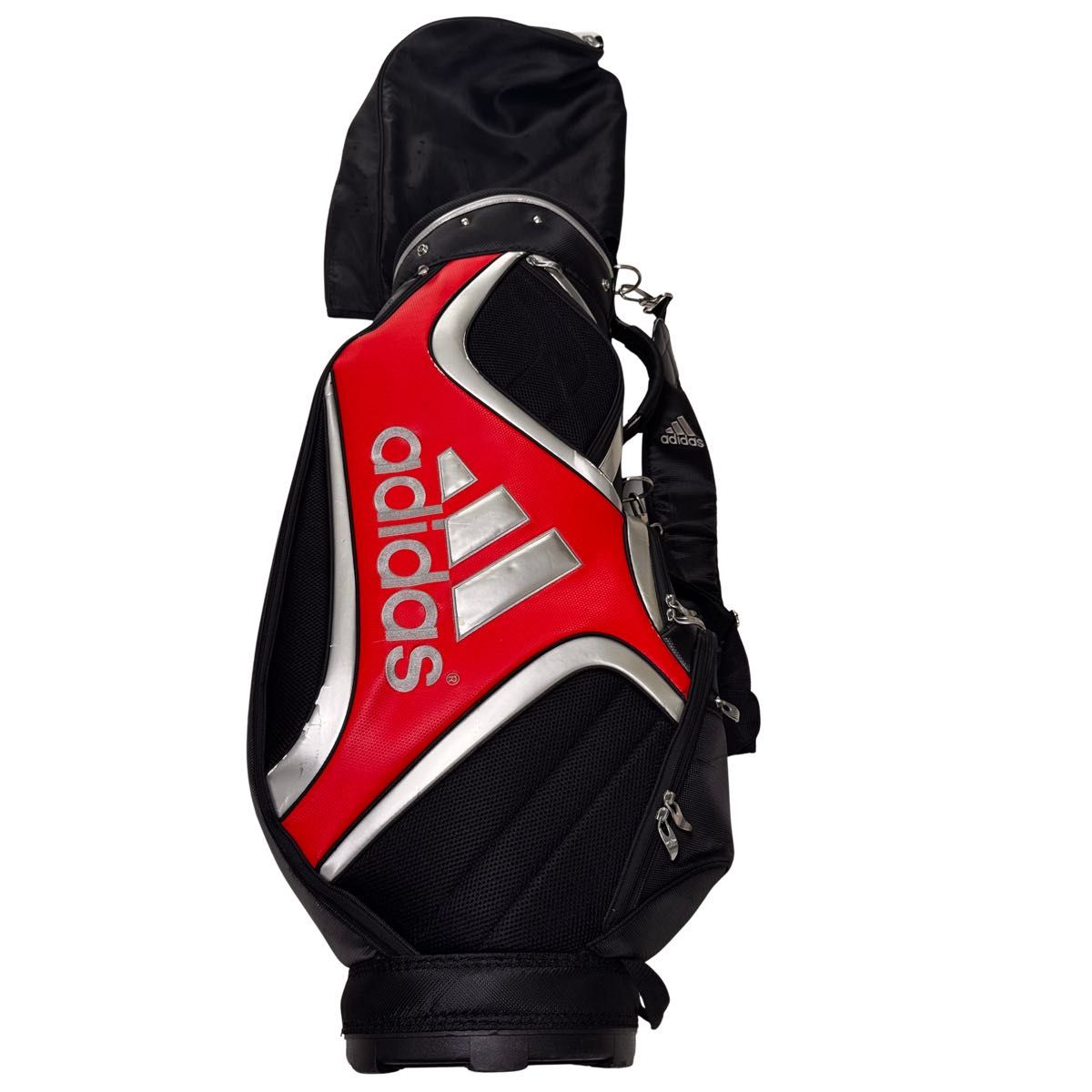 adidas アディダス ゴルフ キャディバッグ ブラック×レッド×シルバー 6