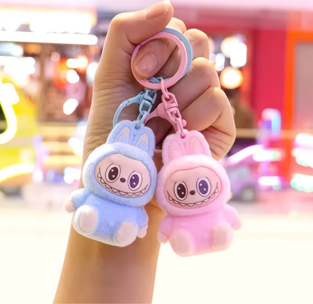 Labubu ラブブ labubu キーホルダー 2点セット 水色とピンク｜Yahoo