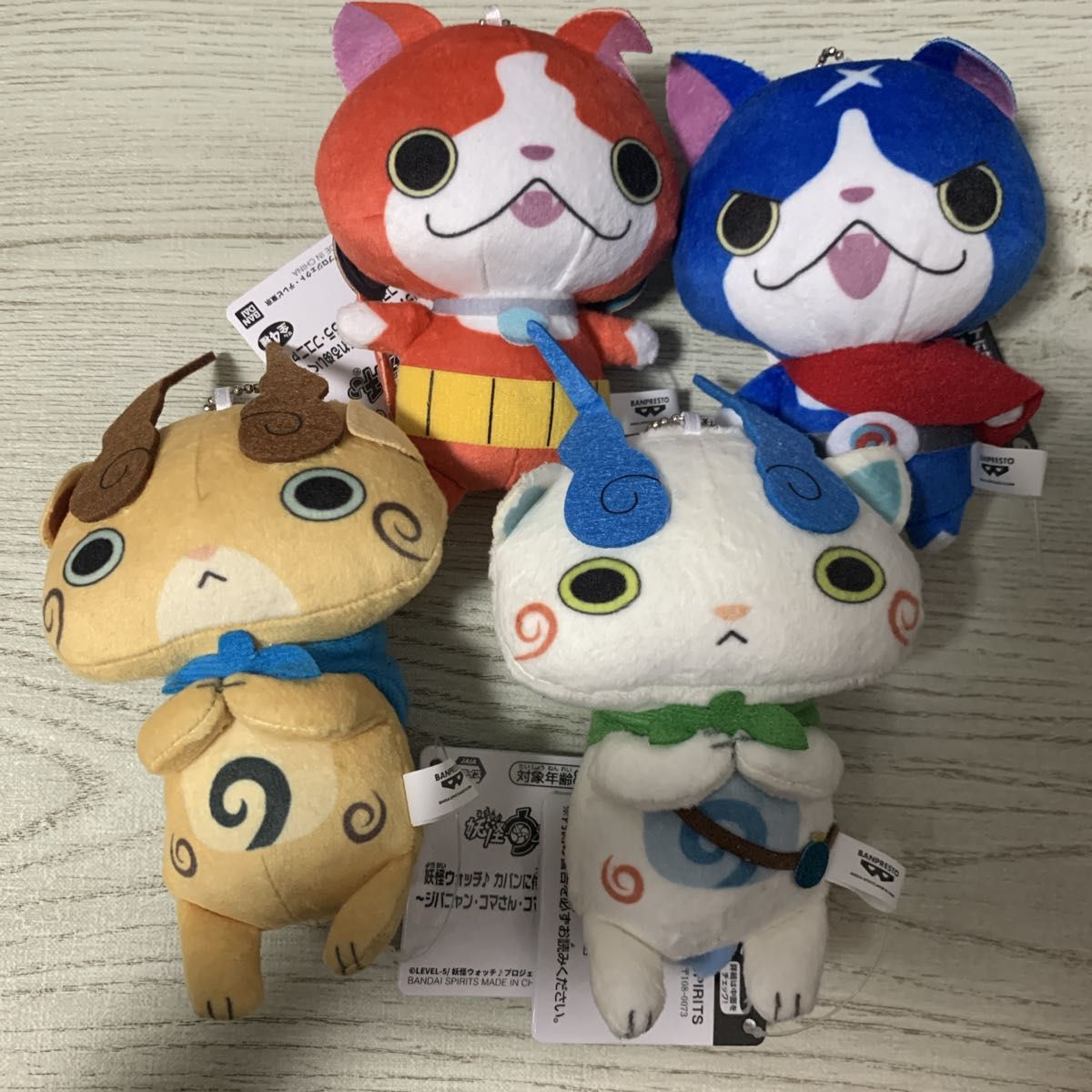妖怪ウォッチ カバンに付けられる ぬいぐるみ 4種 ジバニャン