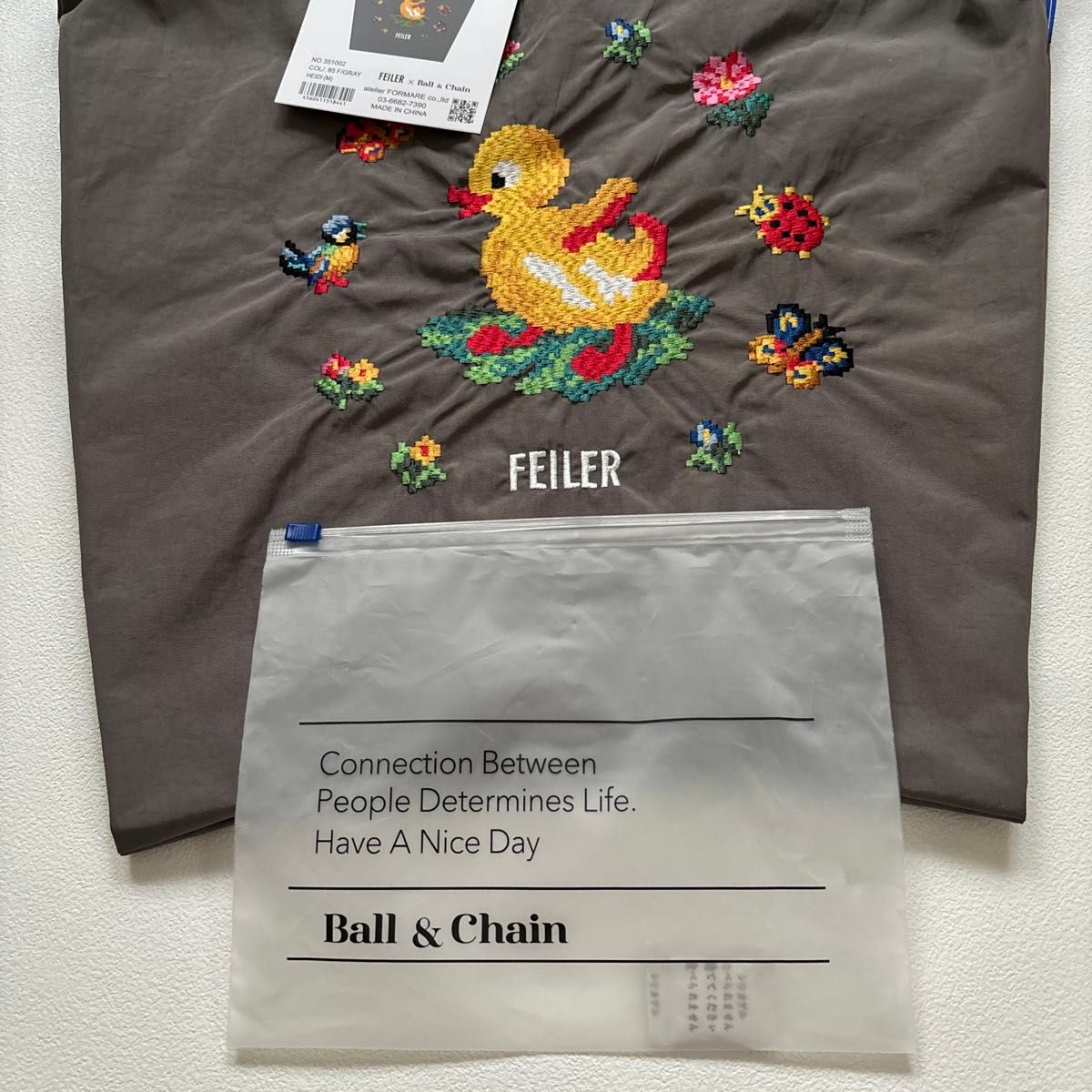 BALL & CHAIN FEILER コラボ エコバッグ アヒル 刺繍 未使用｜Yahoo