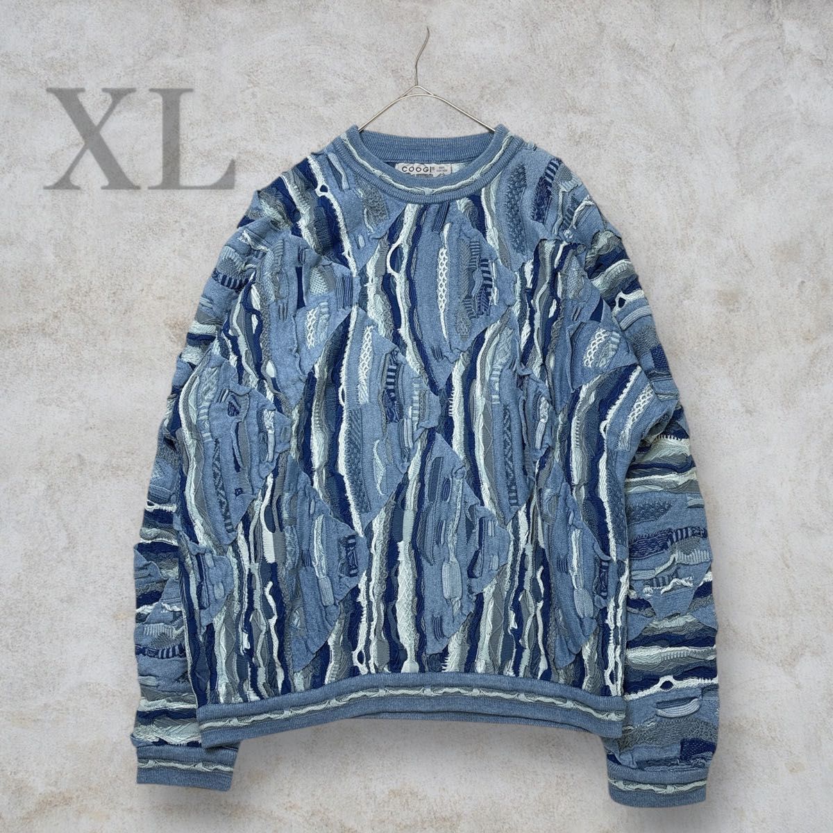 大きいサイズ】美品 COOGI クージー BLUES 3Dニット セーター ニット