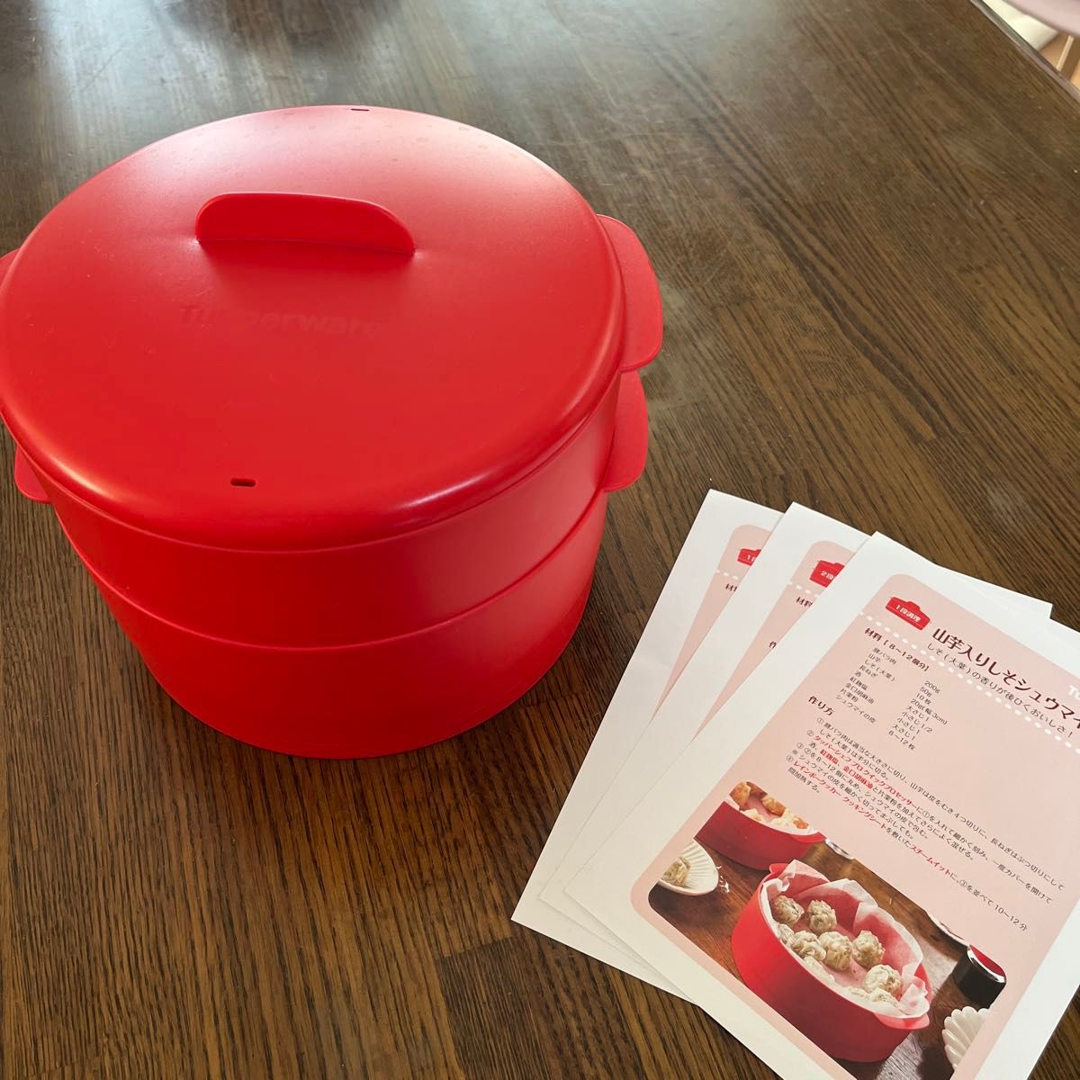 タッパーウェア スチームイット レッド 蒸し器 レシピ付き｜Yahoo