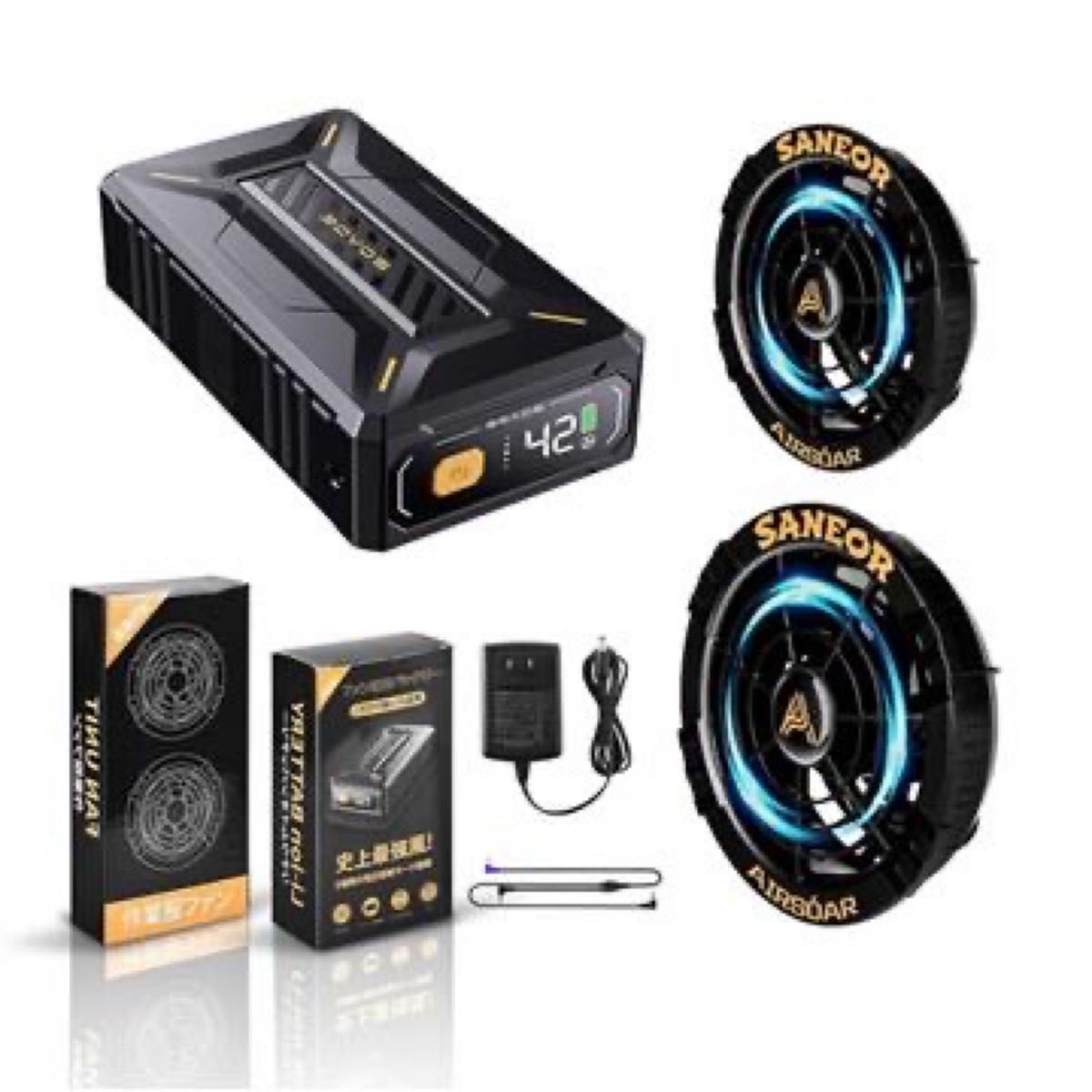 meosos] 空調作業服【42V最強風 40500mAh大容量】ファンバッテリー