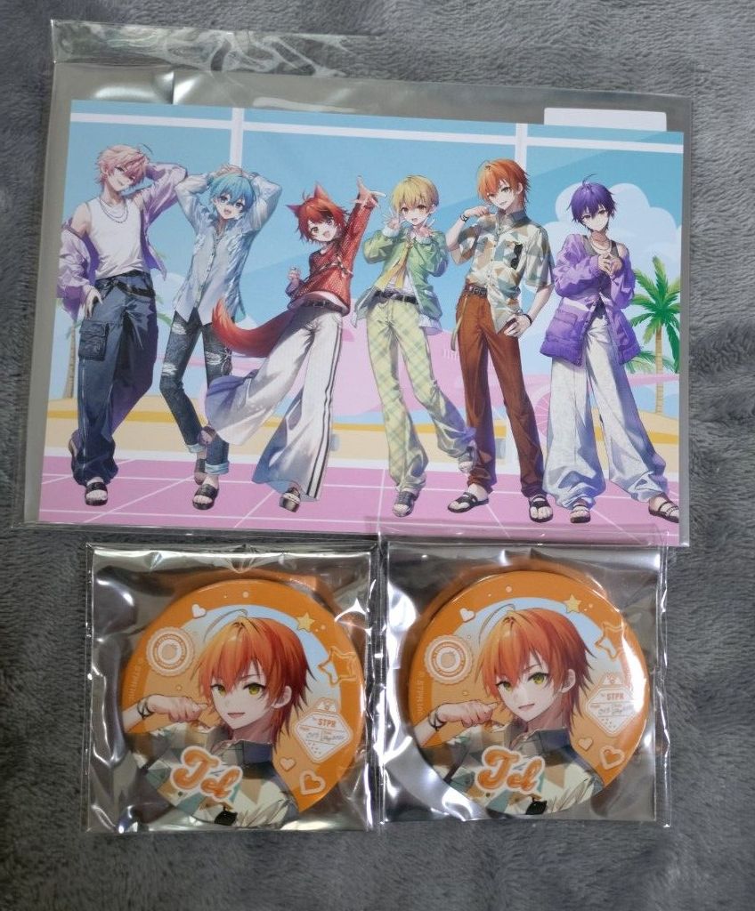 すとぷり 夏グッズ 2025 缶バッジ Summer Trip ver ジェルくん 等身 2