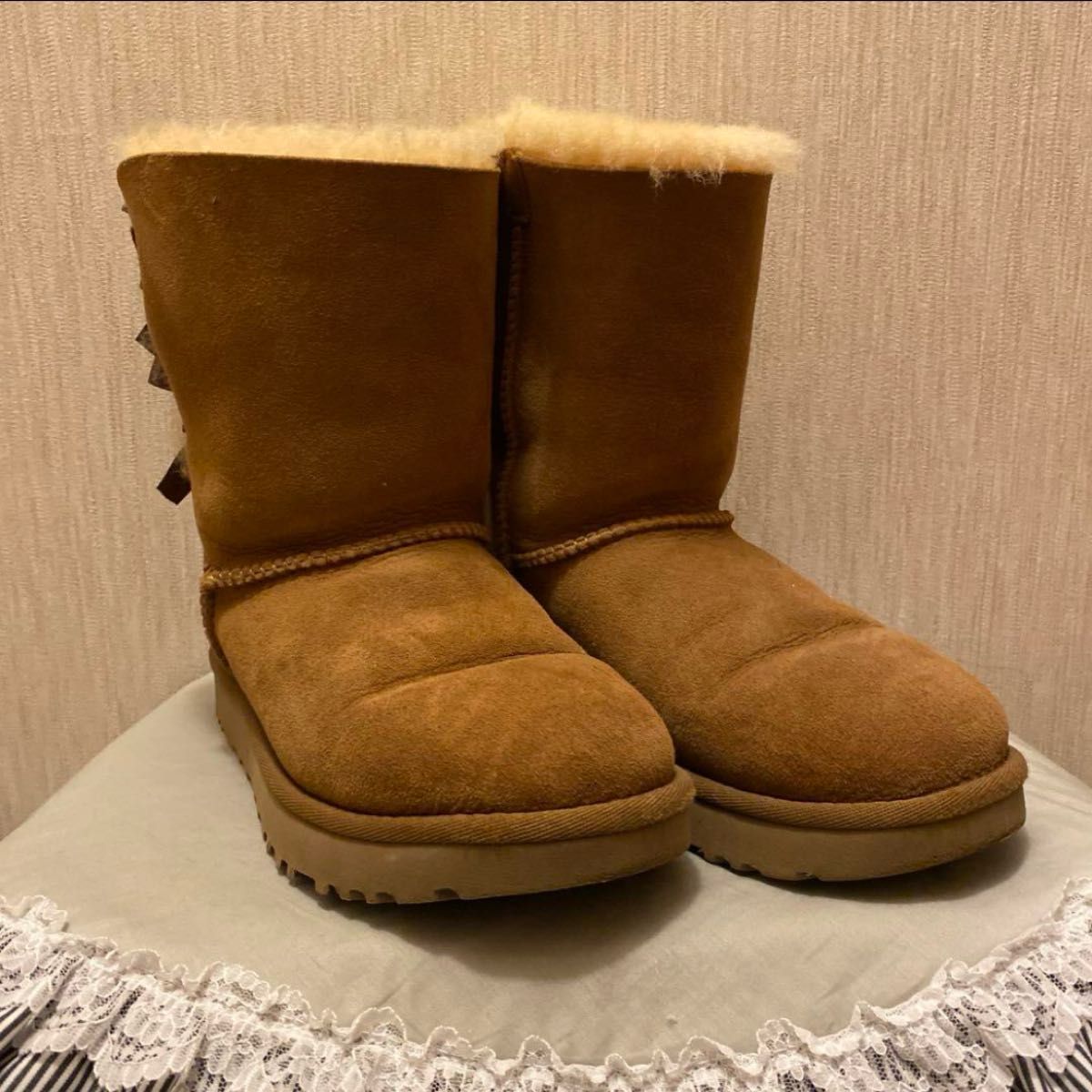 UGG ムートンブーツ リボン ブラウン｜Yahoo!フリマ（旧PayPayフリマ）