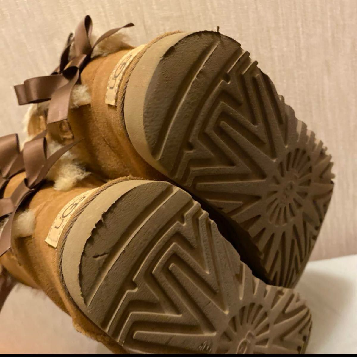 UGG ムートンブーツ リボン ブラウン｜Yahoo!フリマ（旧PayPayフリマ）