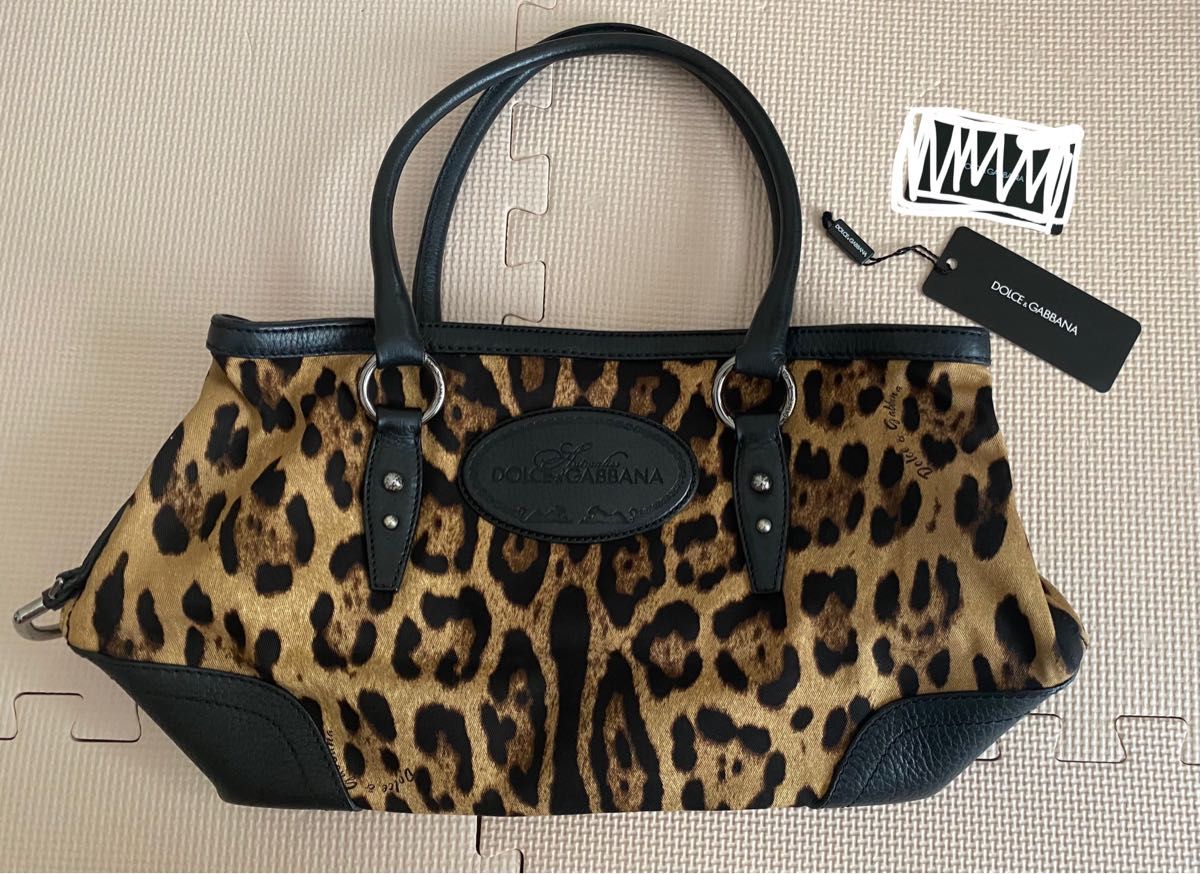 希少】【美品】DOLCE&GABBANA ドルチェ&ガッバーナ レオパード柄トート
