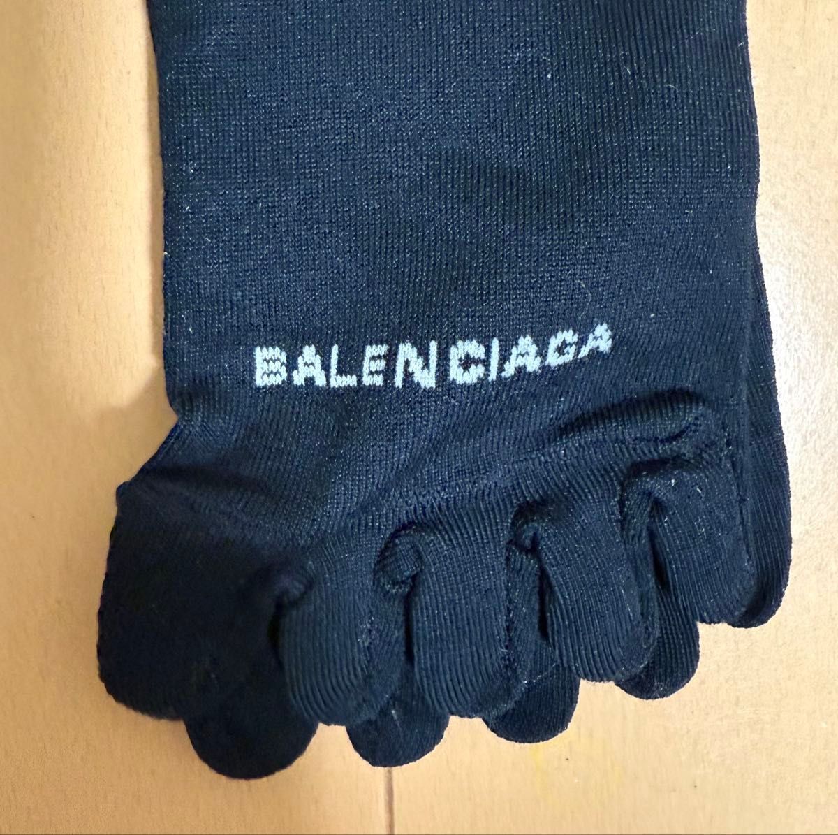 BALENCIAGA バレンシアガ ロゴ ソックス ブラック 5本指 靴下 黒 小物