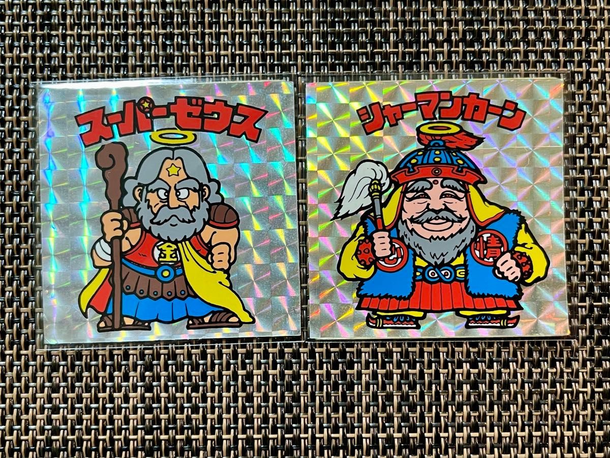 旧ビックリマン スーパーゼウス シャーマンカーン キラ ヘッド2枚