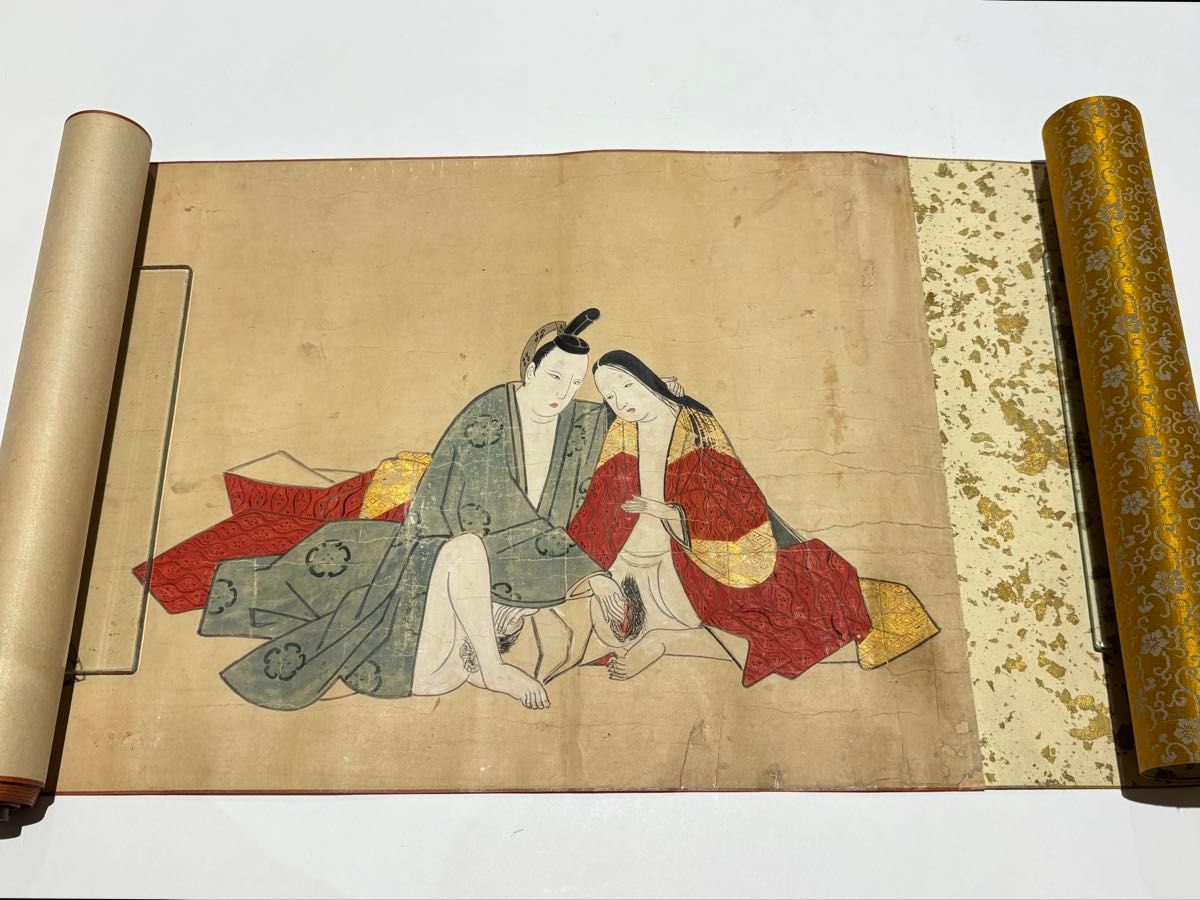 慶長期風俗画」江戸時代初期〜中期頃筆極彩色春画巻 1巻|艶本 浮世絵