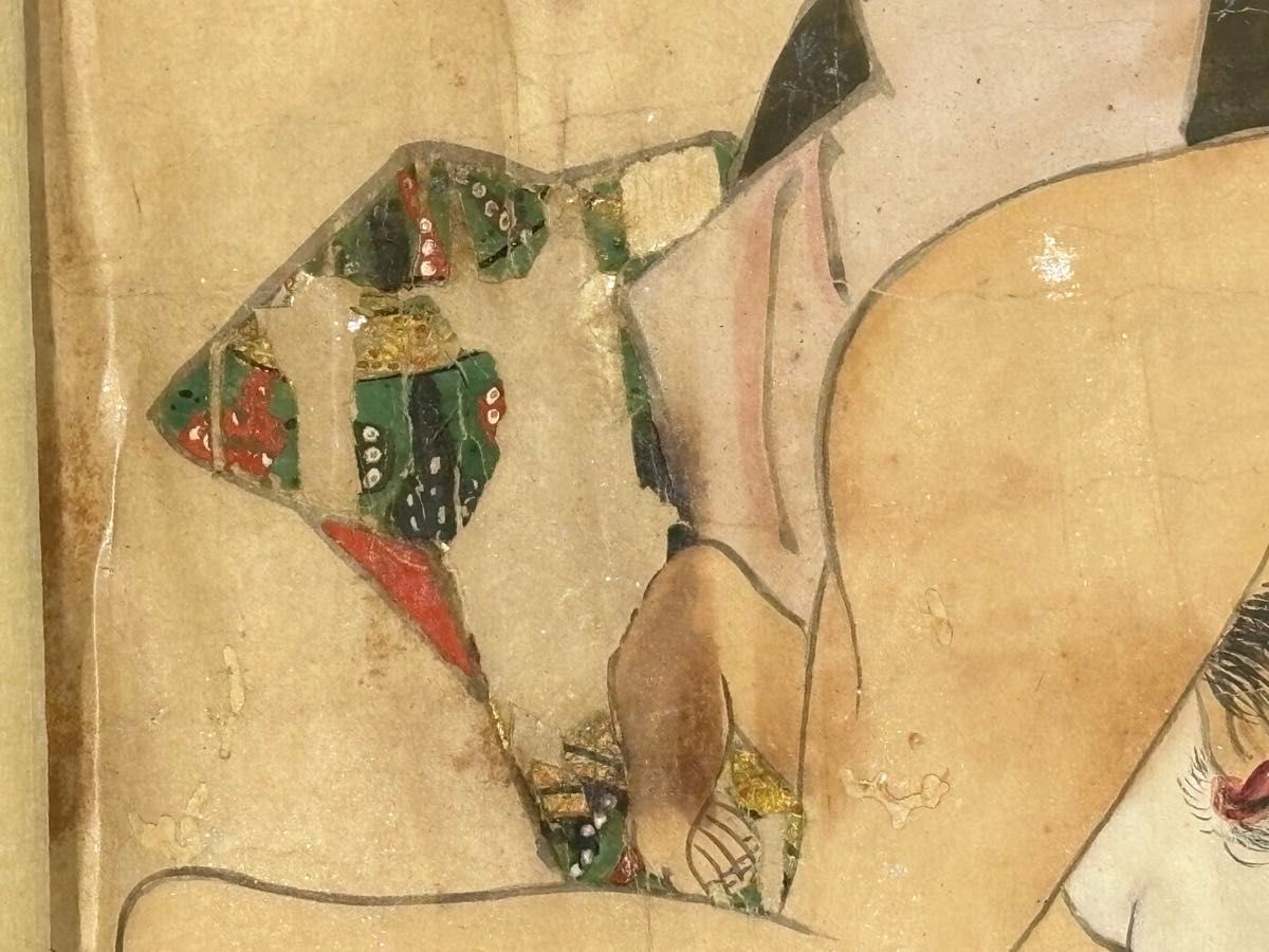 慶長期風俗画」江戸時代初期〜中期頃筆極彩色春画巻 1巻|艶本 浮世絵