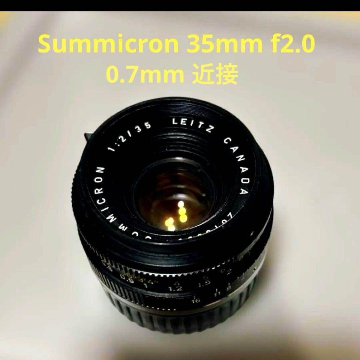 LEITZ SUMMICRON 35mm f/2 レンズ名玉Leica ズミクロン 35mm F2 [6枚玉