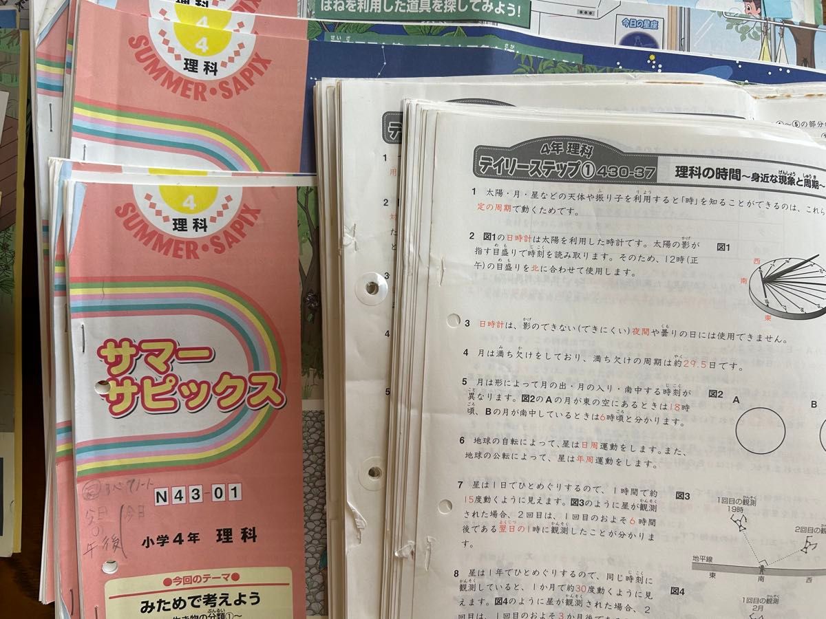 SAPIX 4年 理科 一年分 フルセット2015年 デイリーチェック スプリング
