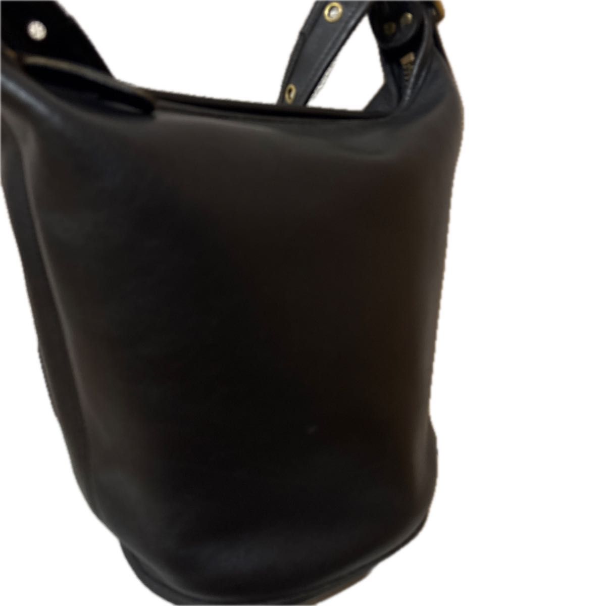 USA製 COACH オールド コーチ バケツ型 レザー ショルダーバッグ 黒