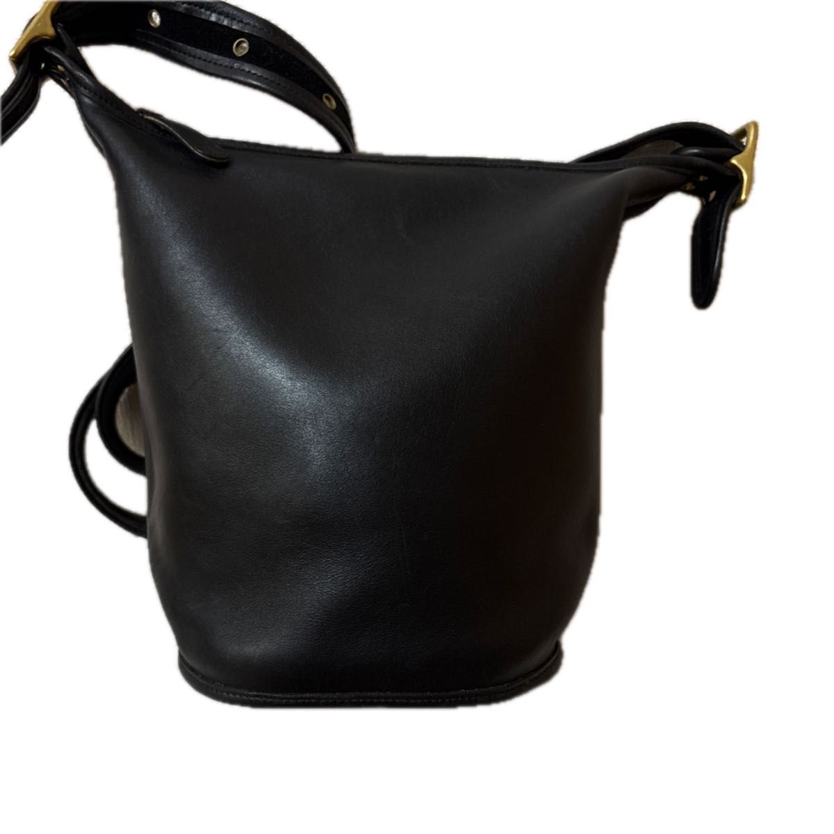 USA製 COACH オールド コーチ バケツ型 レザー ショルダーバッグ 黒