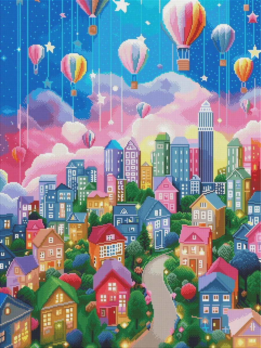 Labo diamondpainting 公式 ダイヤモンドアートキット Balloon City