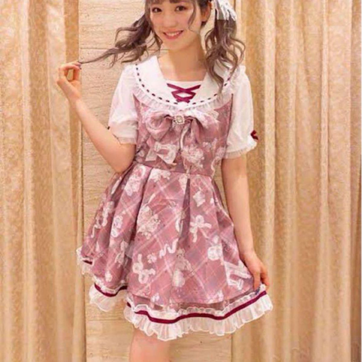 LIZ LISAリズリサ sewing bear柄 セットアップ 赤 希少 レア｜Yahoo