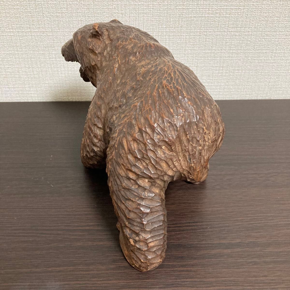 熊【八雲】木彫り ガラス目 時代作品 彫刻 アイヌ 民芸 北海道｜Yahoo