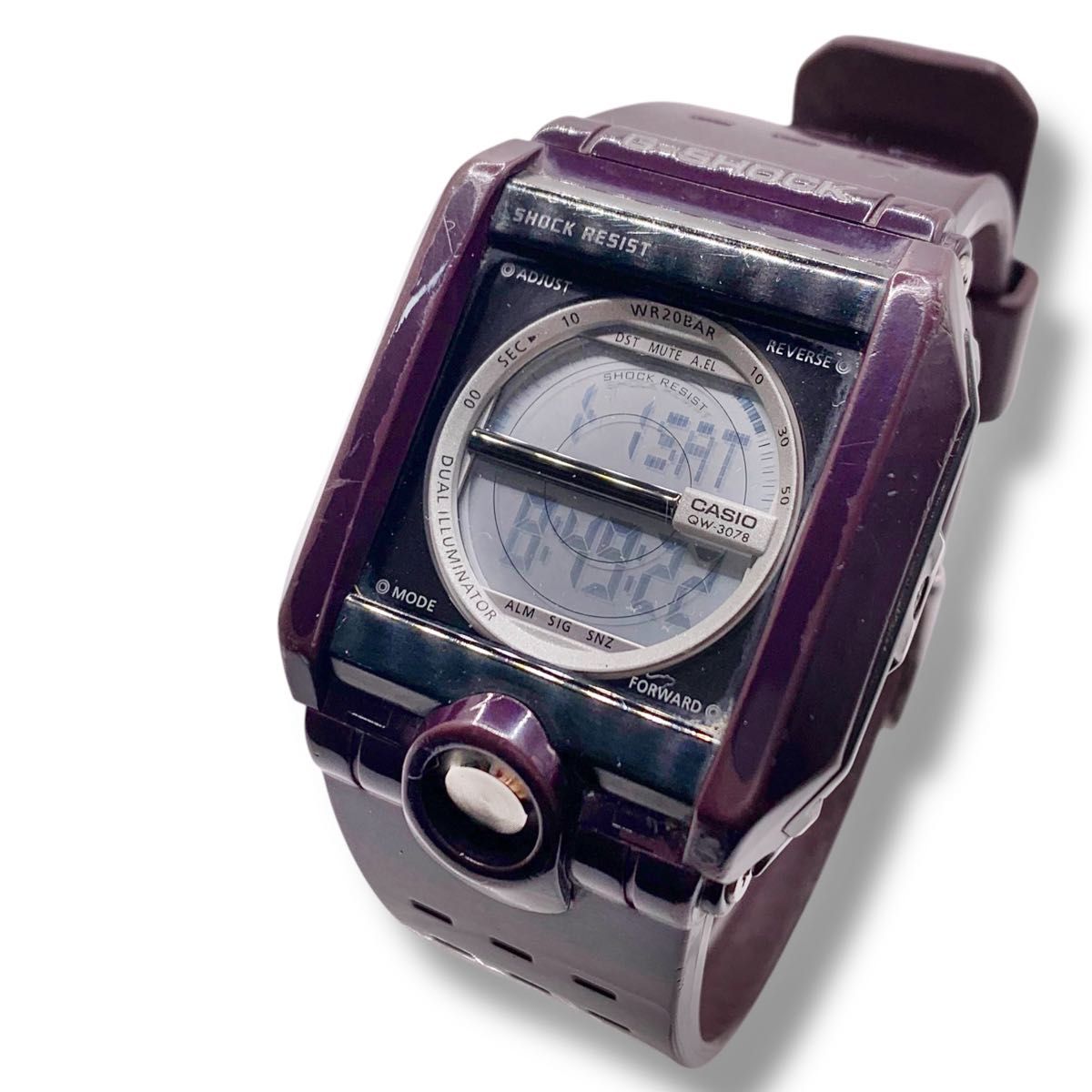 生産終了 海外モデル カシオ G-SHOCK パープル スクエア型 レアカラー