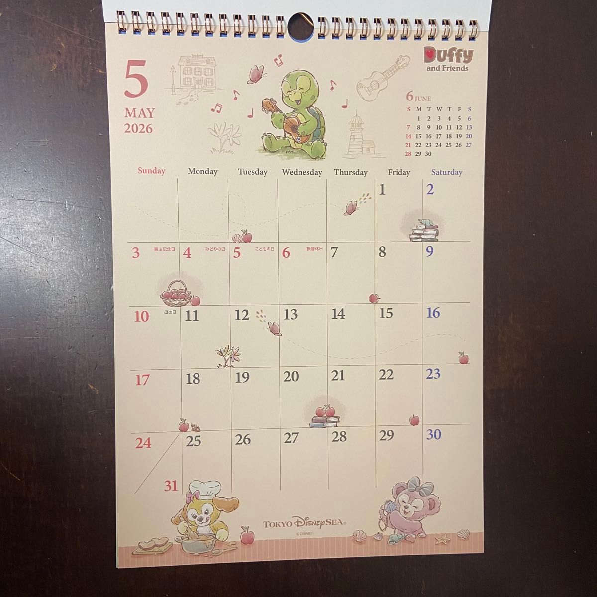 ダッフィー カレンダー 2026 壁掛け用 ディズニーシー限定販売 新品