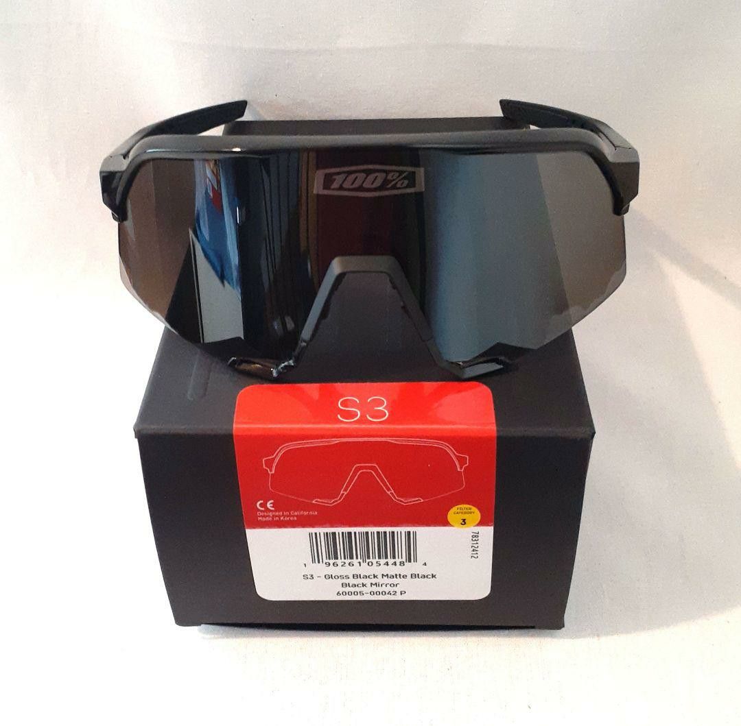 新モデル 100% S3 マットブラック グロスブラック ワンハンドレッド