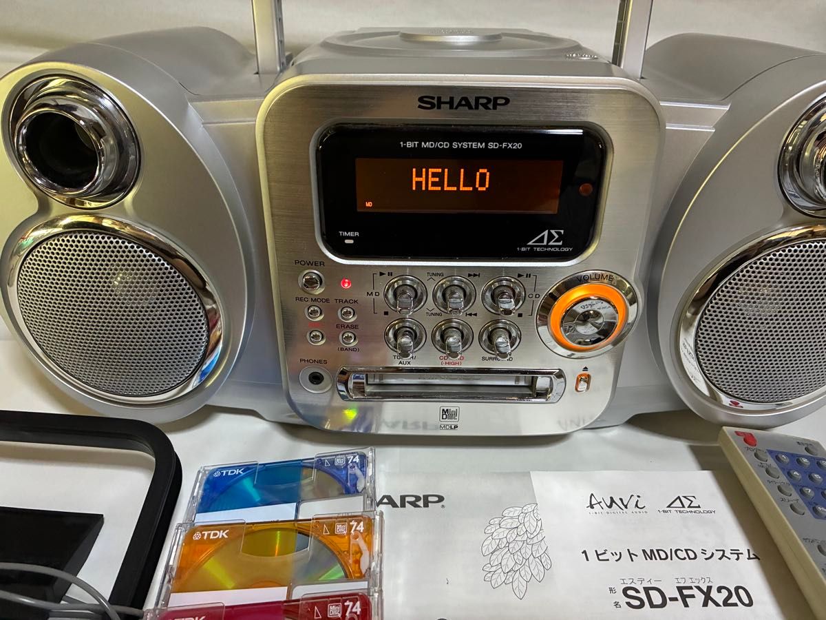SHARP 1ビットMD/CDシステム SD-FX20 シャープ｜Yahoo!フリマ（旧
