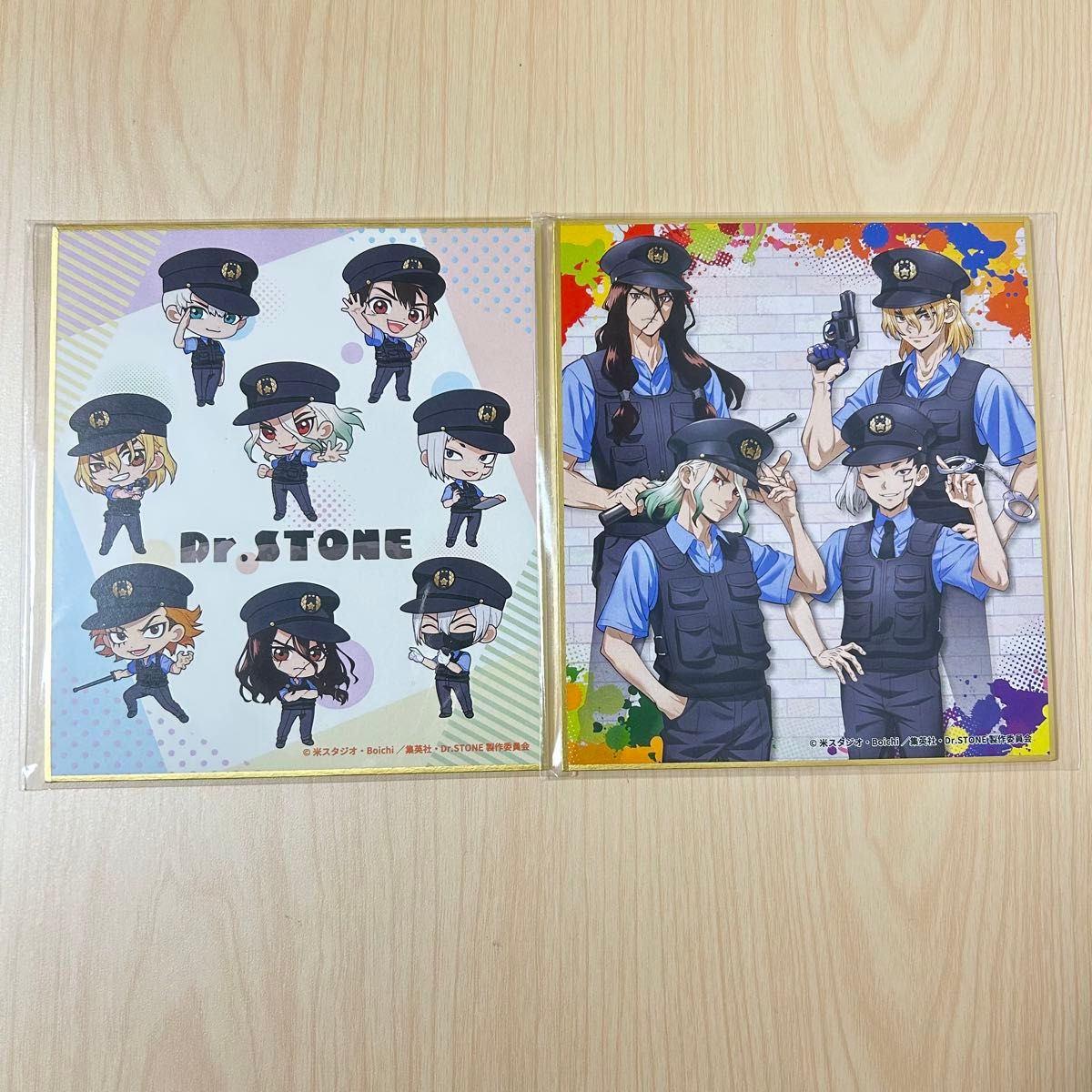 Dr STONE 警察官 オンラインくじ 色紙 千空 ゲン 龍水 司 集合絵