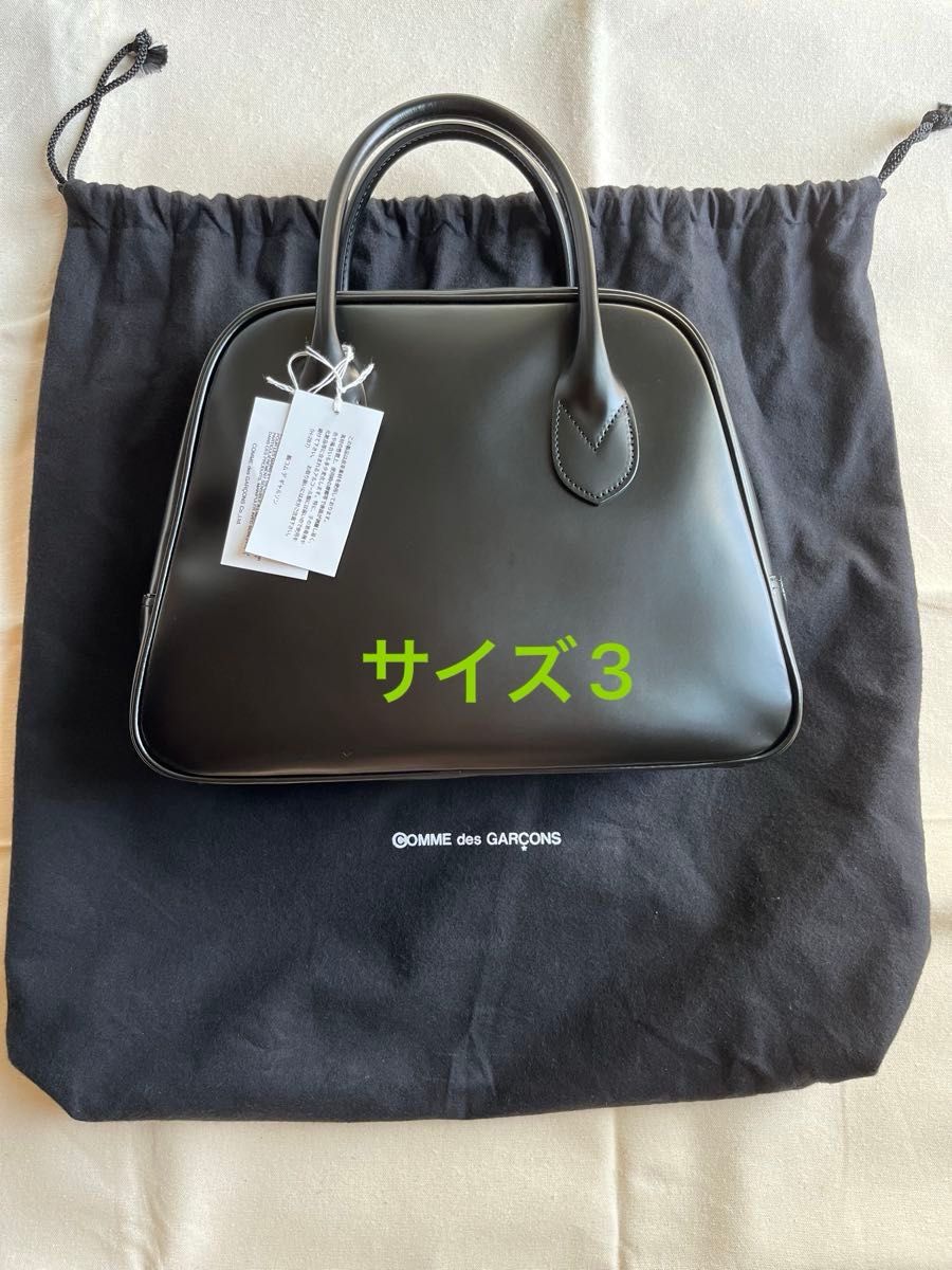 コムデギャルソン 台形ステアバッグ サイズ3 青山バッグ レザーバッグ