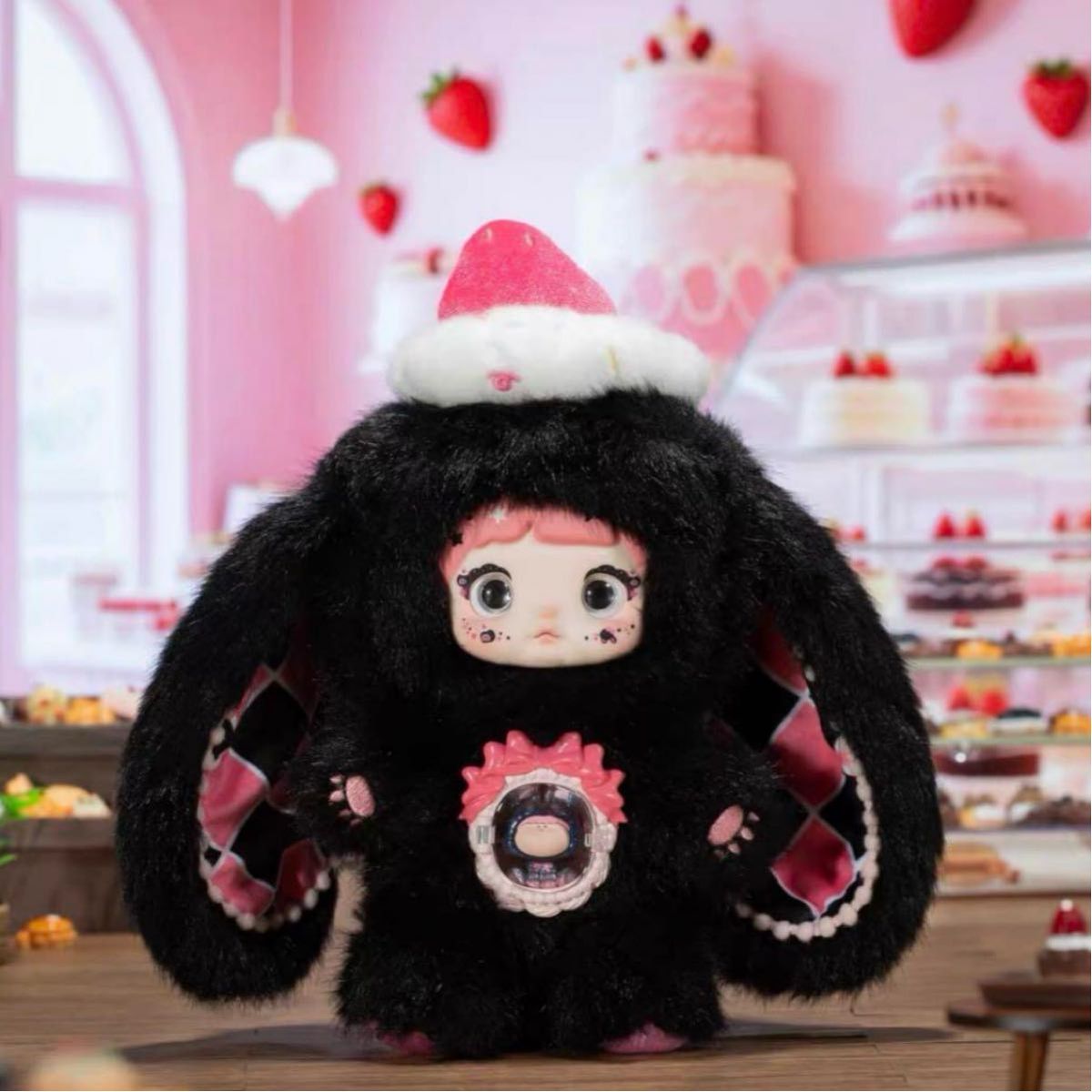 ITOYS NOMMI 一口甜心 ぬいぐるみ シークレット 黒い垂れ耳ウサギ