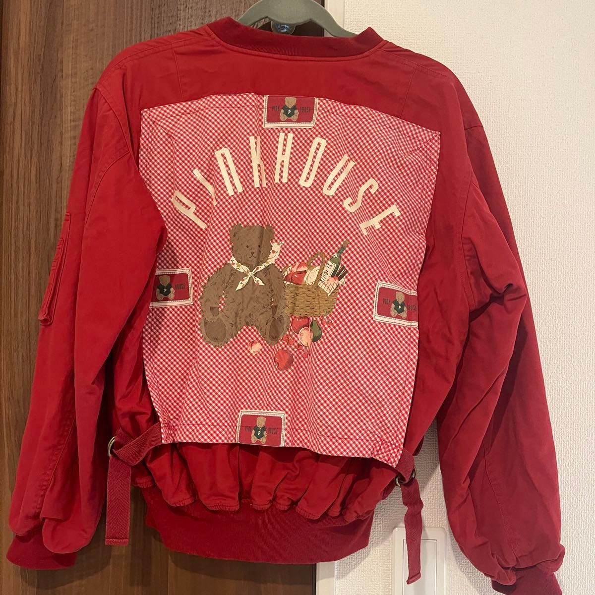 ピンクハウス 桜Teddy 刺繍使いサテンブルゾン 桜Teddy刺繍使いサテン