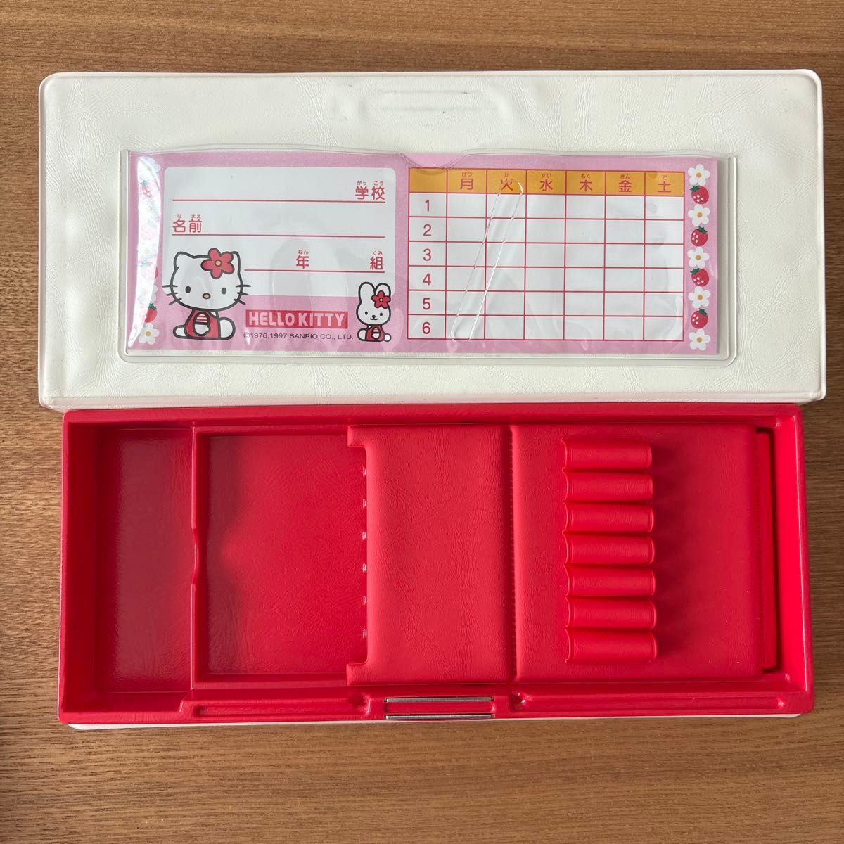 希少 レア ハローキティ 筆箱 平成レトロ 1997年 カオハナ サンリオ