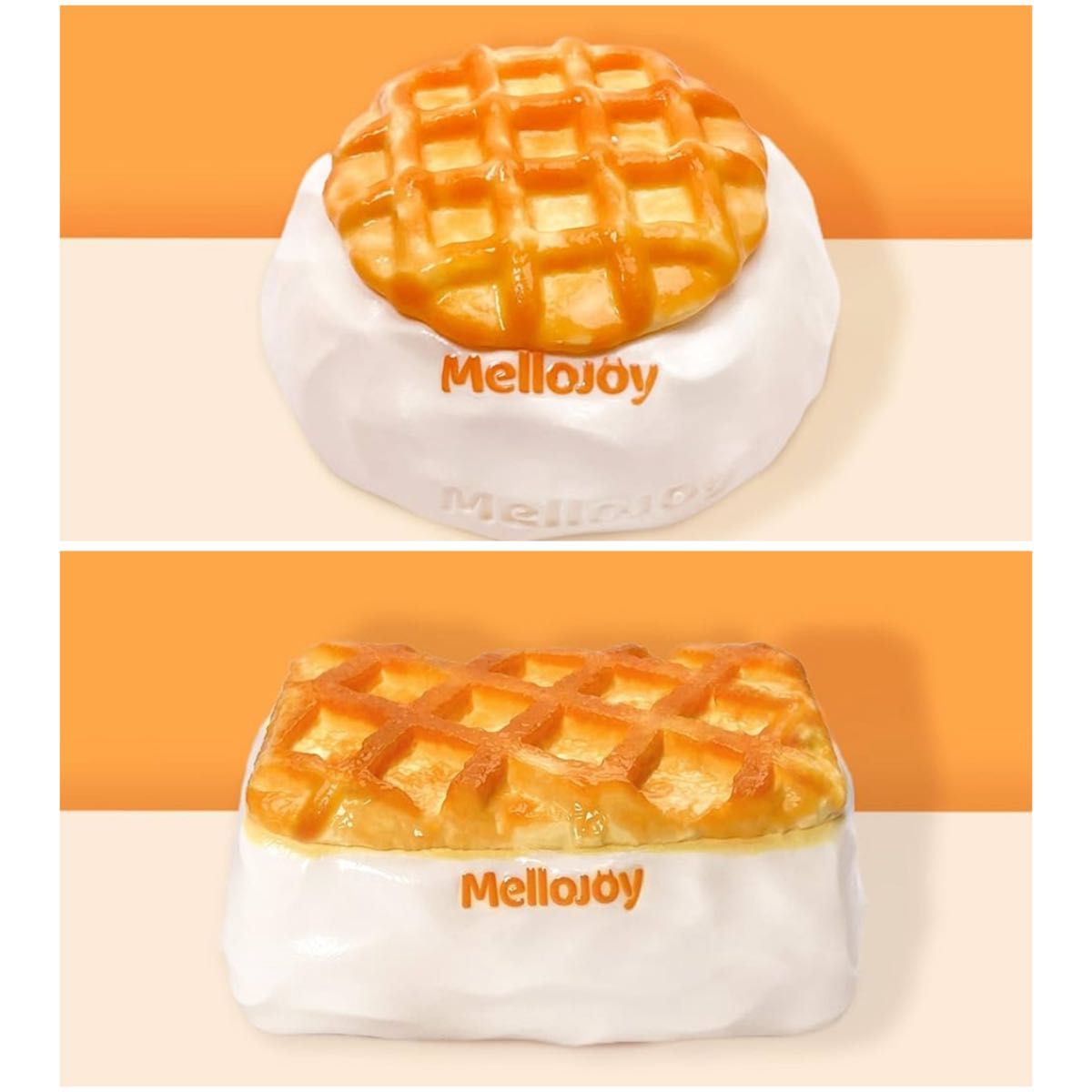 Mellojoy メロジョイ スクイーズ クリームワッフル 丸・スクエア 2個
